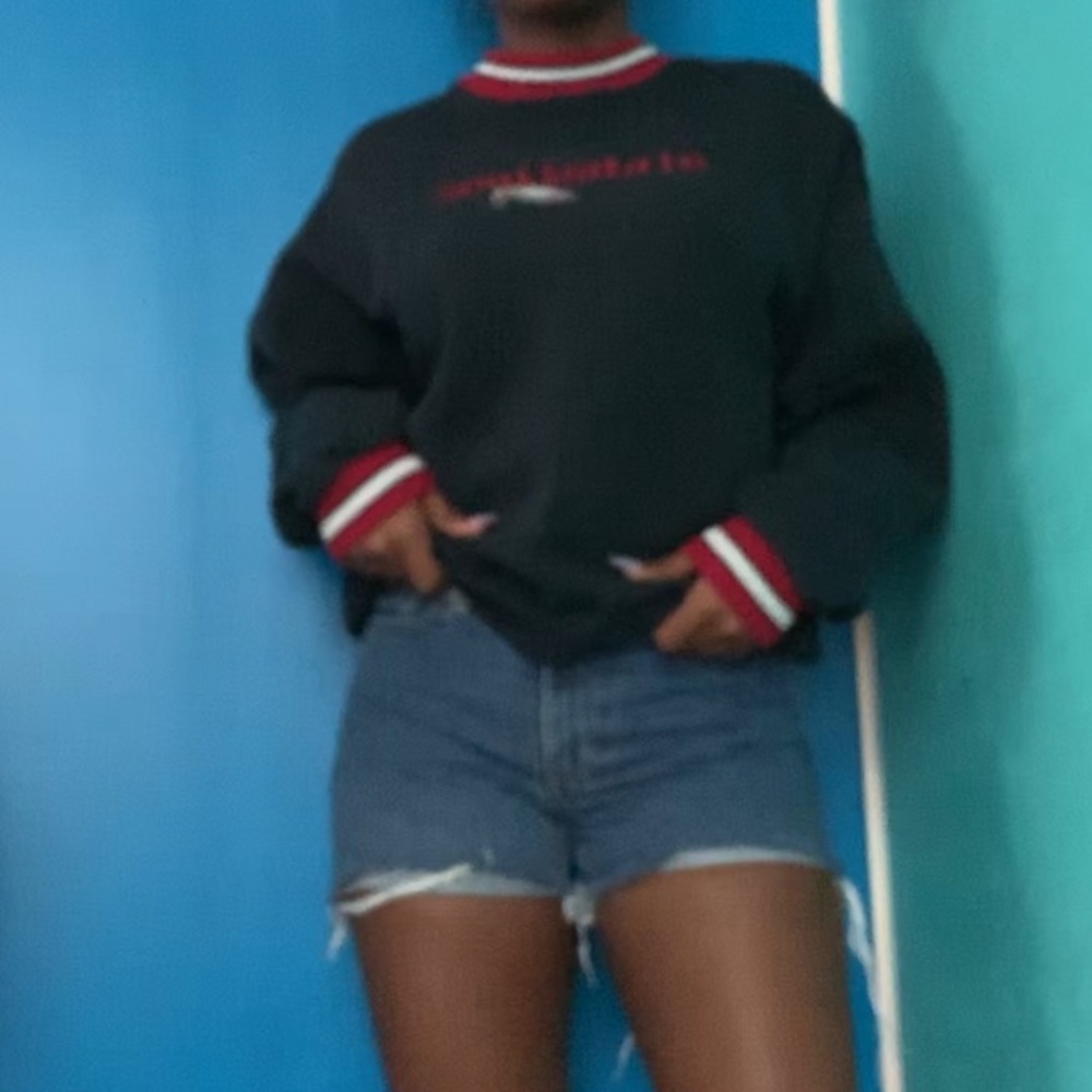 Black and red sweatshirt